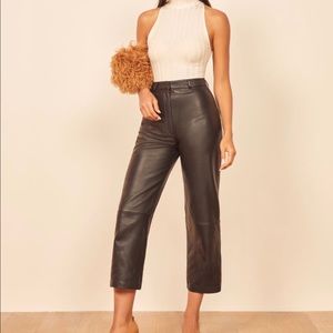 Reformation x Veda Leather Pants